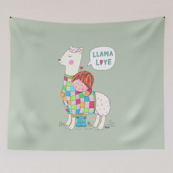 Item preview, Llama Love designed and sold by LouiseFranksArt.
