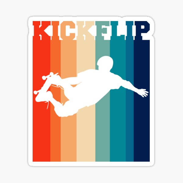 Do a Kick Flip Sticker for Sale by Six Deers