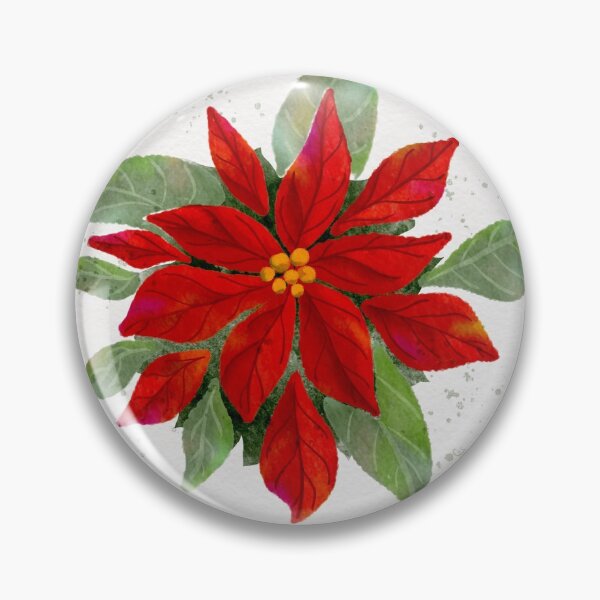 Item preview, Merry Christmas Poinsettia Watercolor designed and sold by Sheri42.