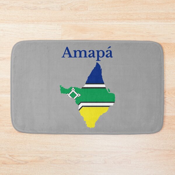 Artikelvorschau, Amapa State Map Flag, Brasilien entworfen und verkauft von marosharaf.