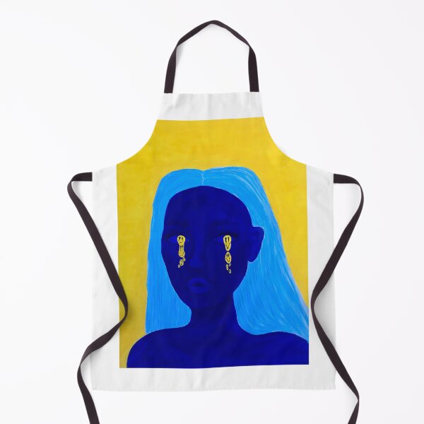 Item preview, abstract melting smiley face tears of blue girl  designed and sold by BerlynnHamilton.