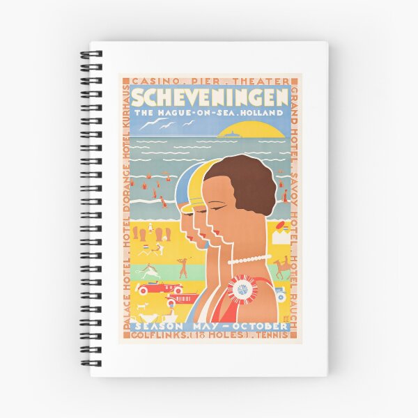 Item preview, 1930 NETHERLANDS Scheveningen Travel Poster designed and sold by retrographics.