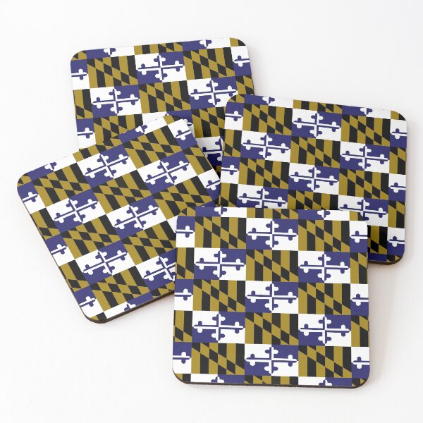 Item preview, Maryland State Flag Banner Baltimore Hon Repeating Pattern Football Purple Gold designed and sold by Draculaura2009.