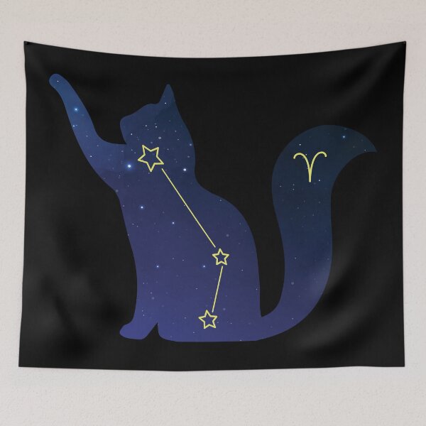 Item preview, Cat Aries Zodiac Constellation, Sign, Astrology, Stars and Ascendant sign designed and sold by ArtsyloShop.