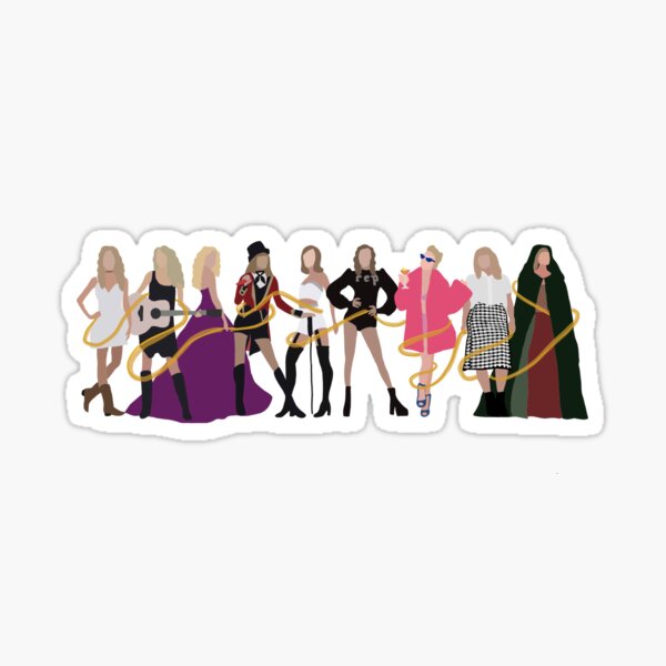 TS Eras (w/ evermore) gold string Sticker
