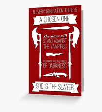 Buffy the Vampire Slayer - Chosen One Greeting Card