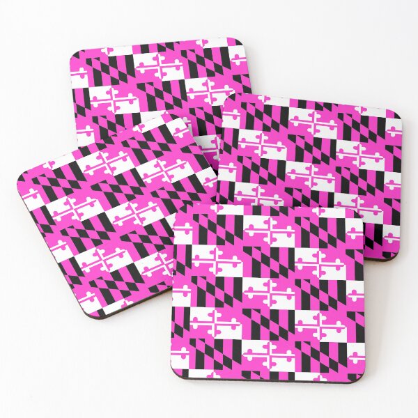 Item preview, Maryland State Flag Banner Baltimore Hon Repeating Pattern Pink designed and sold by Draculaura2009.
