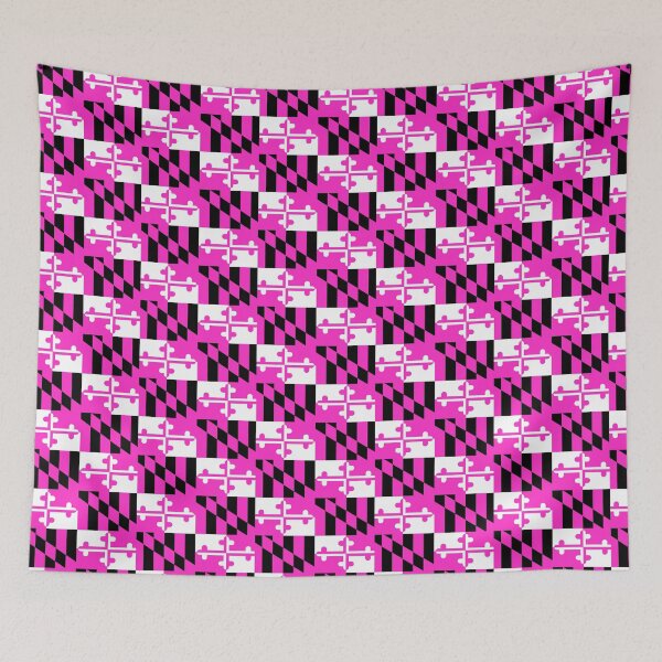 Item preview, Maryland State Flag Banner Baltimore Hon Repeating Pattern Pink designed and sold by Draculaura2009.