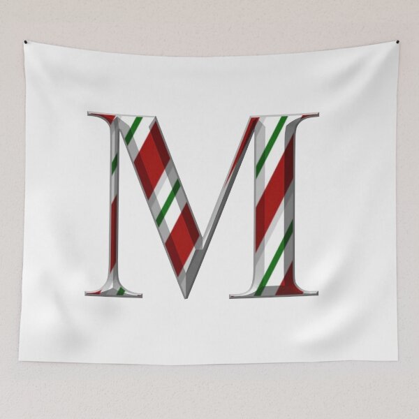 Artikelvorschau, Weihnachtsmonogramm Buchstabe M. entworfen und verkauft von loveoceanair.