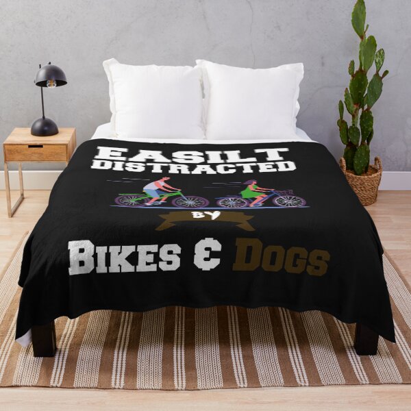 Item preview, easily distracted by bike and dogs designed and sold by akirsaid.