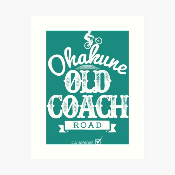 Item preview,  Ohakune Old Coach Road New Zealand white font designed and sold by Kiwidom.
