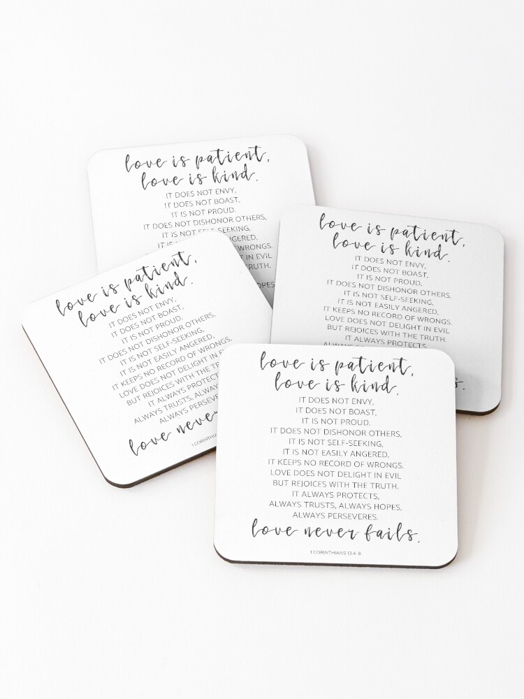 Love Is Patient Love Is Kind {Coasters}