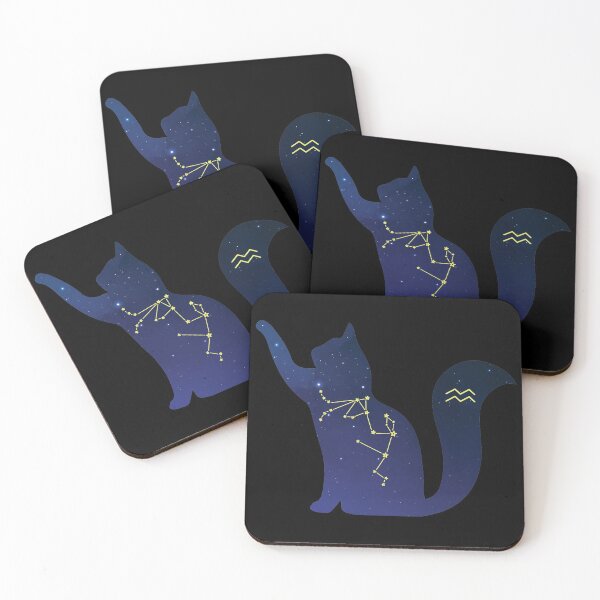 Item preview, Cat Aquarius Zodiac Constellation, Sign, Astrology, Stars and Ascendant sign designed and sold by ArtsyloShop.