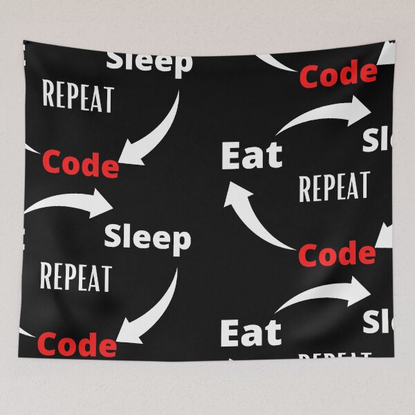 Item preview, Eat Sleep Code Repeat designed and sold by Imaginative Expressions⭐️ ⭐️ ⭐️ ⭐️ ⭐️.