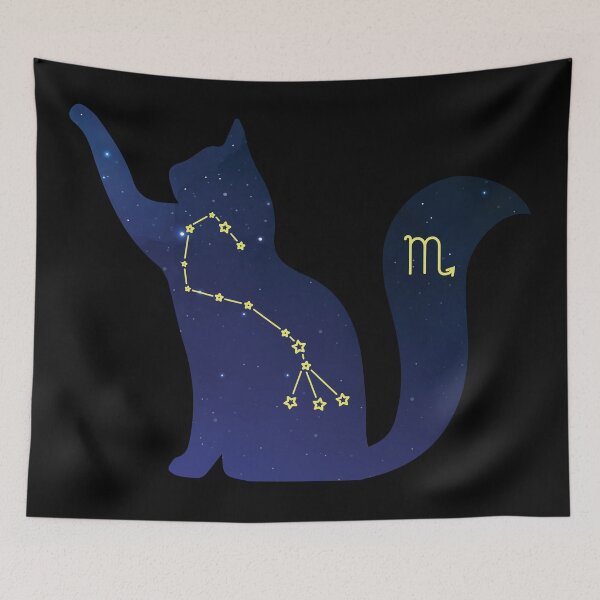 Item preview, Cat Scorpio Zodiac Constellation, Sign, Astrology, Stars and Ascendant sign designed and sold by ArtsyloShop.