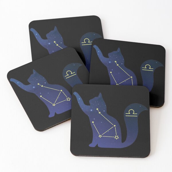 Item preview, Cat Libra Zodiac Constellation, Sign, Astrology, Stars and Ascendant sign designed and sold by ArtsyloShop.