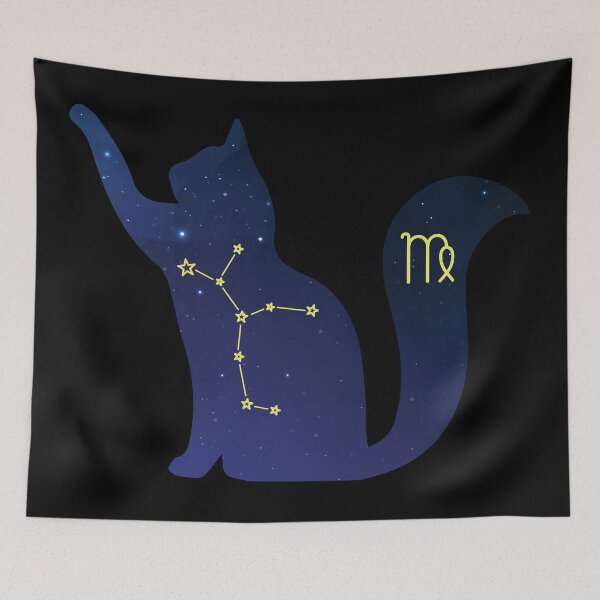 Item preview, Cat Virgo Zodiac Constellation, Sign, Astrology, Stars and Ascendant sign designed and sold by ArtsyloShop.