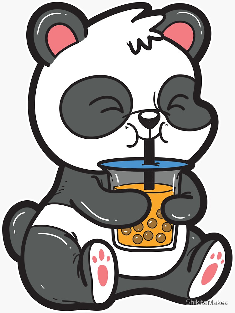Kawaii Cute Boba Panda Bear Animal Lover Asian Food Foodie Classic