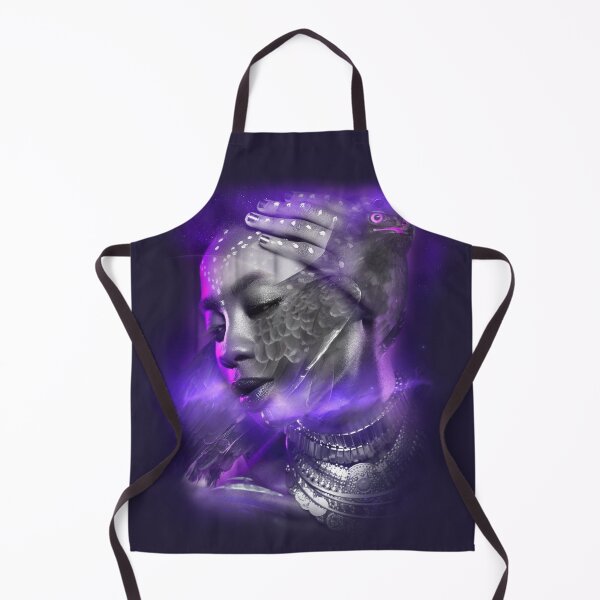 Item preview, Afro Futurism Hawk Purple Haze Goddess Art designed and sold by Mystikos Art.