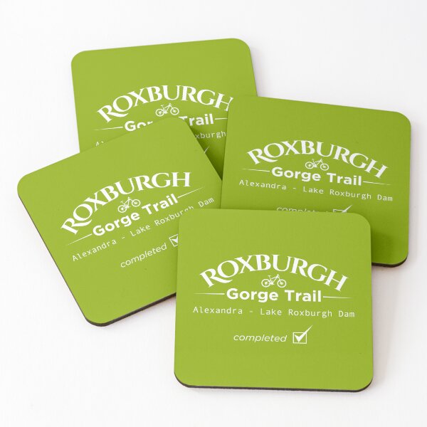 Item preview, Roxburgh Trail New Zealand white font designed and sold by Kiwidom.