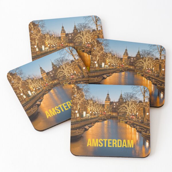 Item preview, Amsterdam Skyline at Christmastime designed and sold by GoldfishEast.