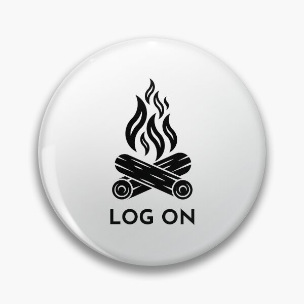 Item preview, Campfire Lover Funny Camping Pun - LOG ON designed and sold by EstelleStar.