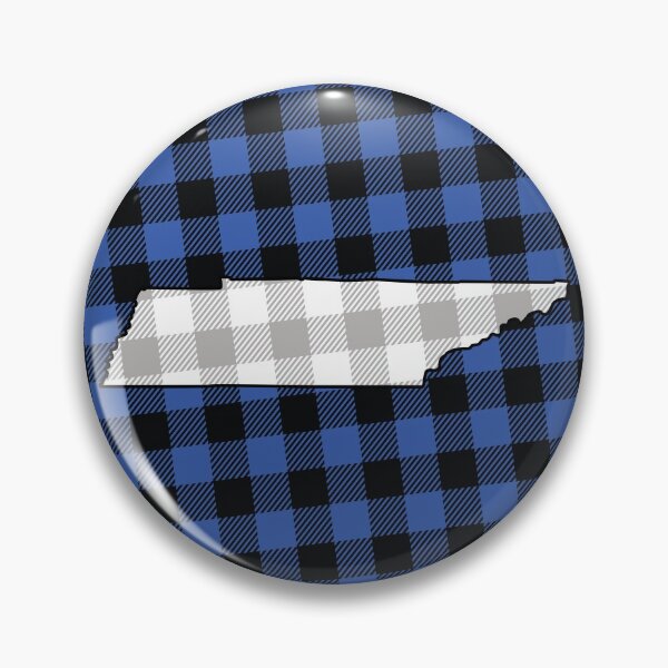 Artikelvorschau, Tennessee Silhouette auf blauem und schwarzem kariertem Muster entworfen und verkauft von designguychris.