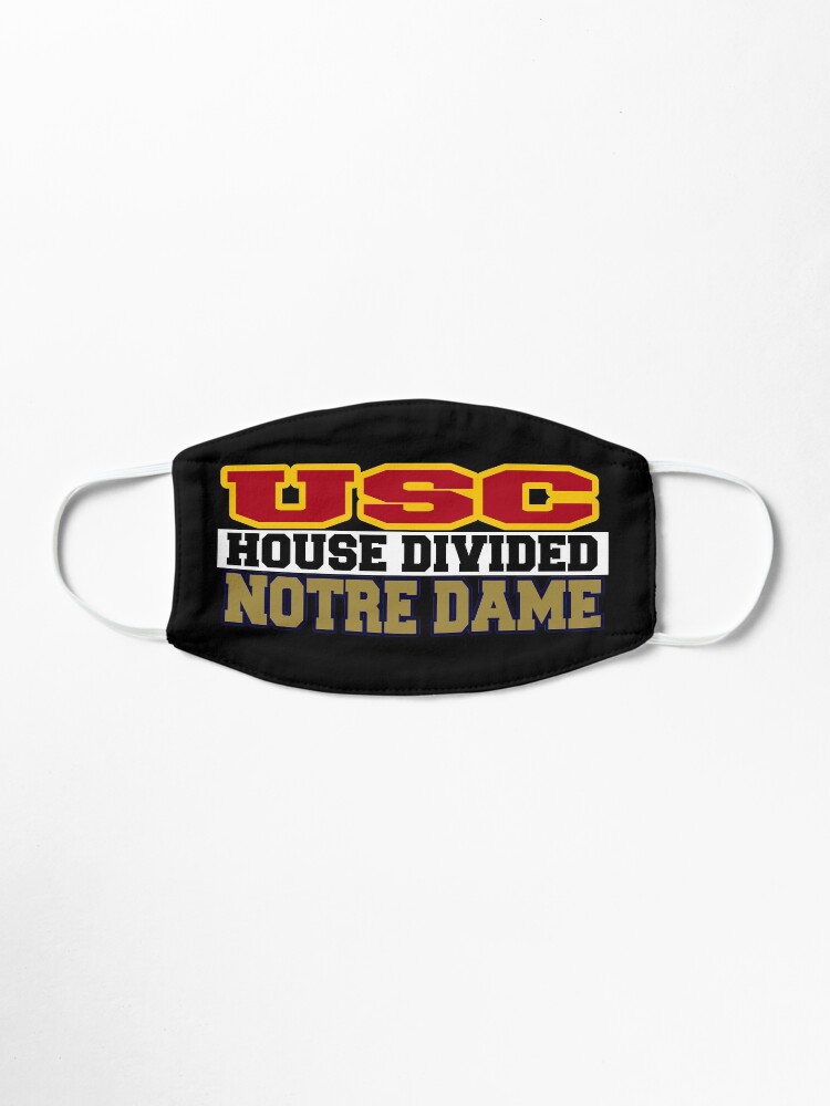 Alternate view of USC House Divided Notre Dame Mask