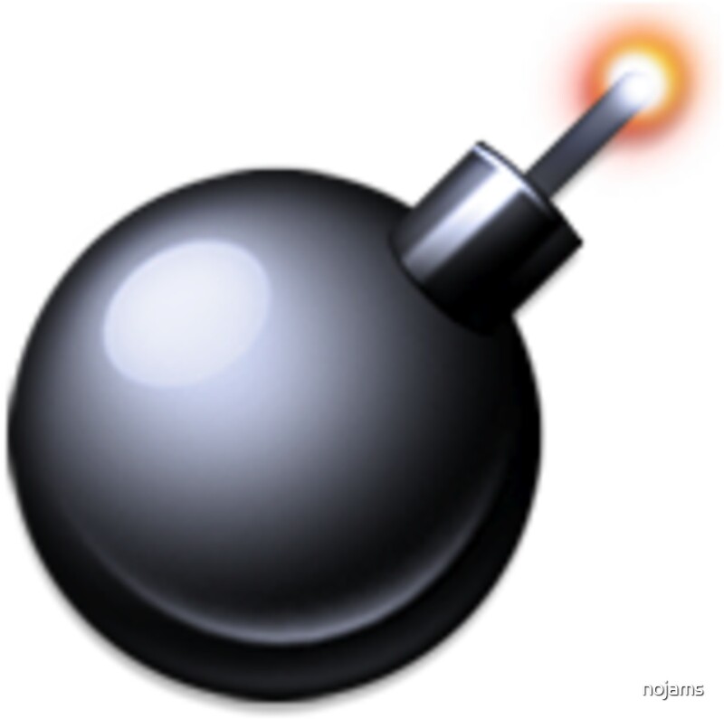"Bomb Emoji" Stickers by nojams Redbubble