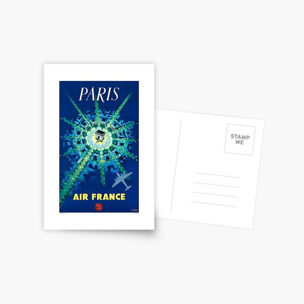 Item preview, 1947 AIR FRANCE Paris Arc de Triomphe Travel Poster designed and sold by retrographics.