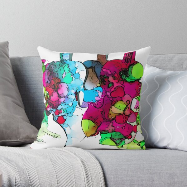 Violin Fushia Throw Pillow