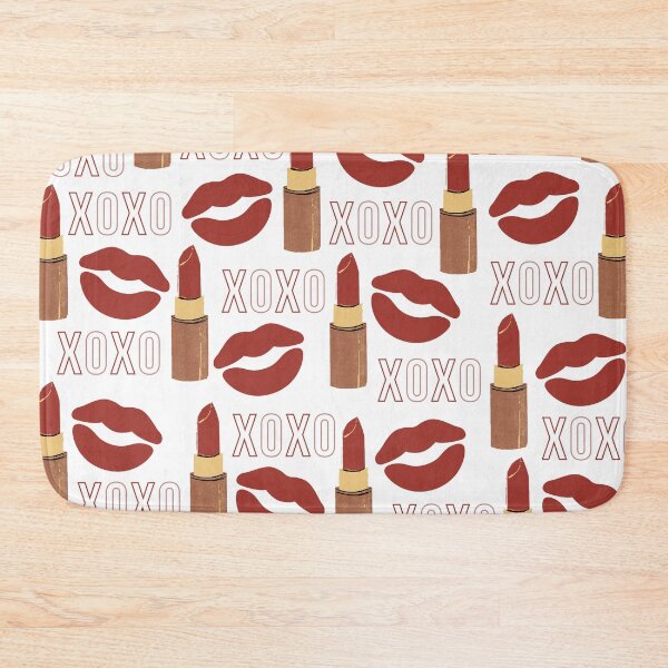 Item preview, XOXO Red Lipstick Pattern - Kissy Lips with White Design designed and sold by SMillustrations.
