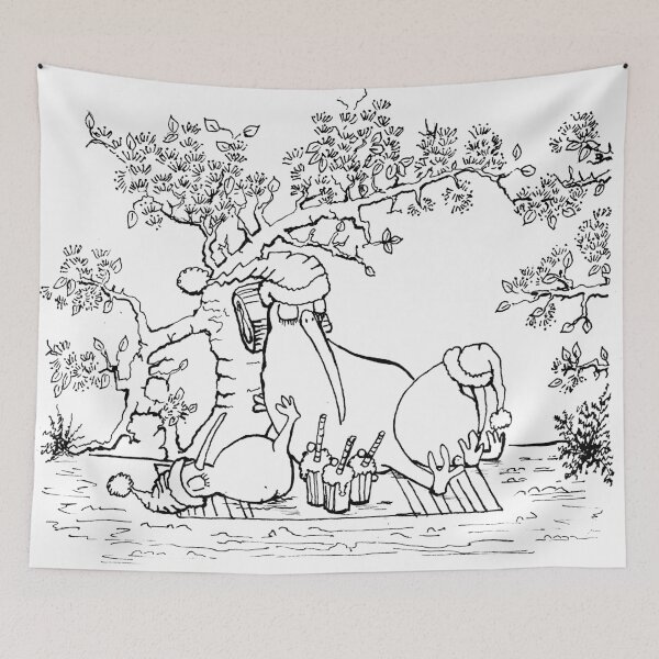 Item preview, Kiwis after Christmas 2, outline only designed and sold by Linda Bassett.