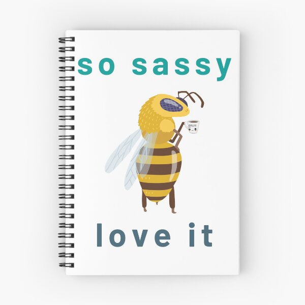 Item preview, Adorable sassy bee with the text "So sassy: love it" merch designed and sold by AyeAyeBeans.