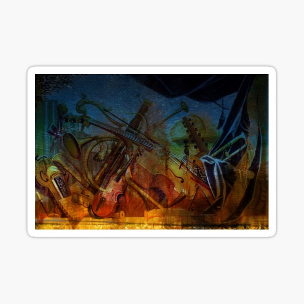 Verflochtene Barockinstrumente Sticker