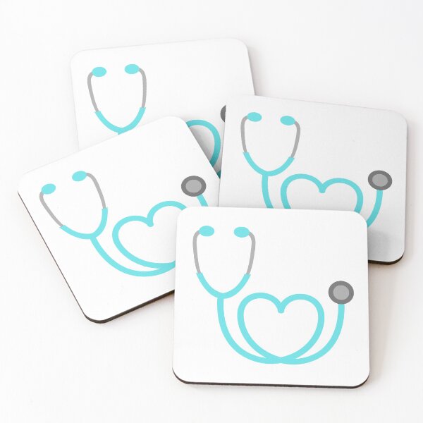 Item preview, Light Blue Stethoscope Heart Shape designed and sold by ProudNurse.