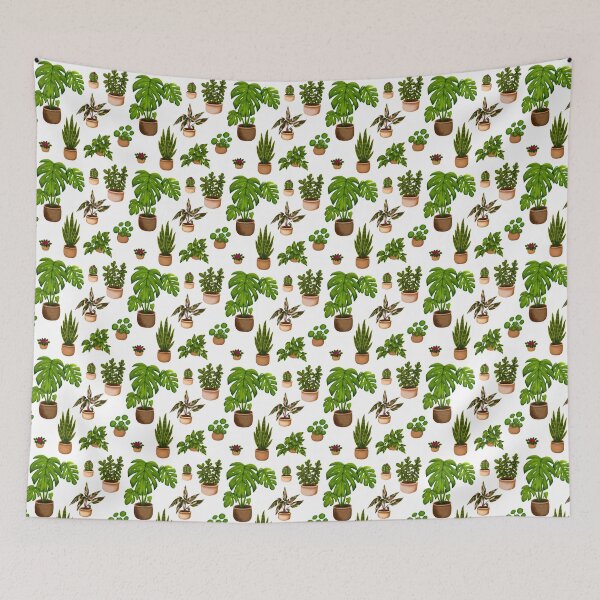 Item preview, House Plants Pattern designed and sold by Kraina.