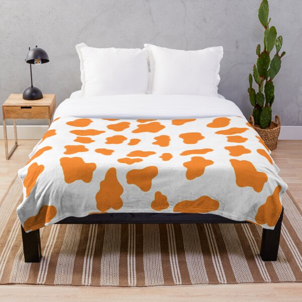 Item preview, Orange cow print designed and sold by Whitefox-.