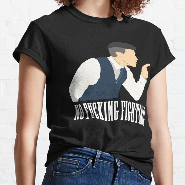 Pas de putain de combat! Dessin animé de Tommy Shelby T-shirt classique
