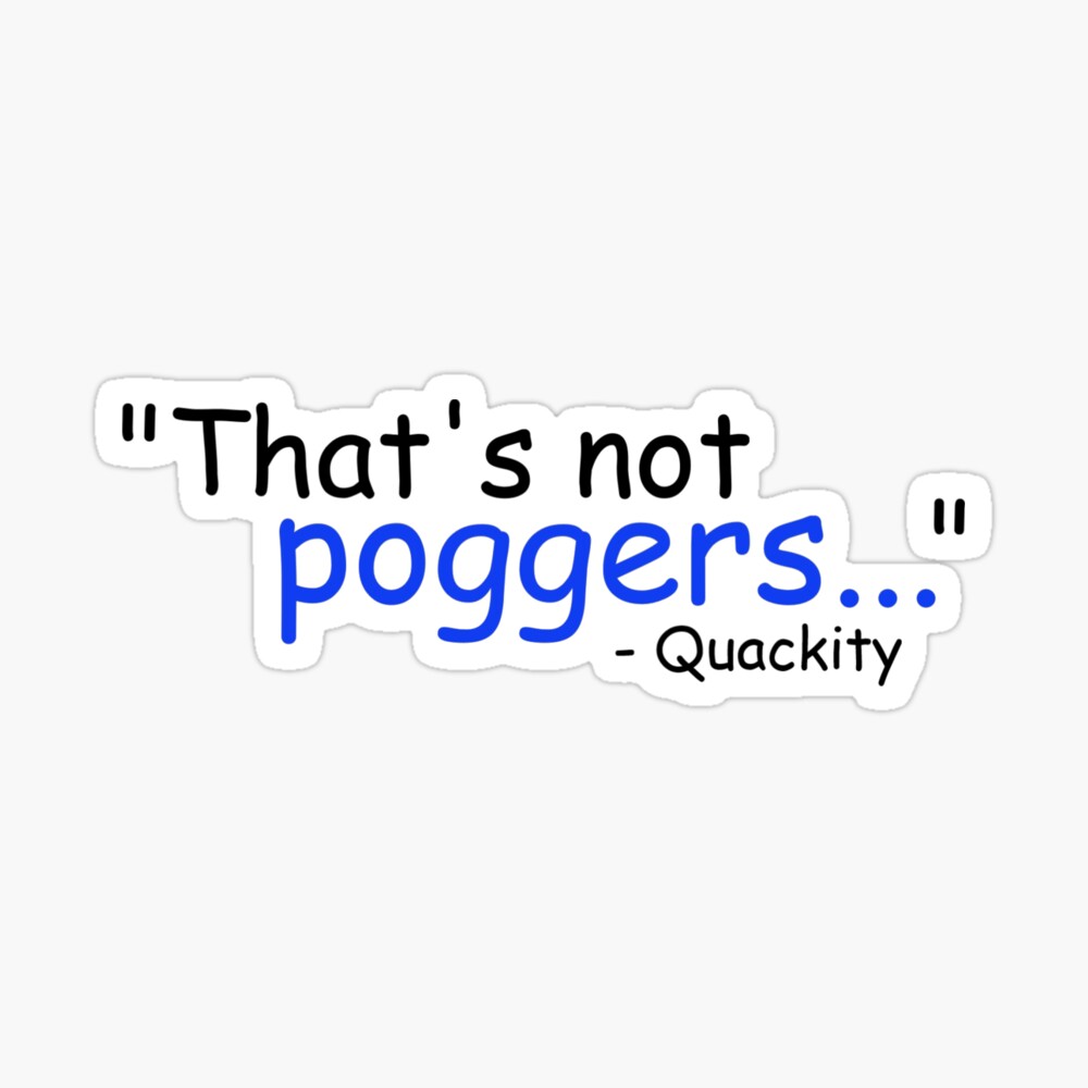 Thats Not Poggers Quackity Throw Pillow By Thejunglebrooke Redbubble