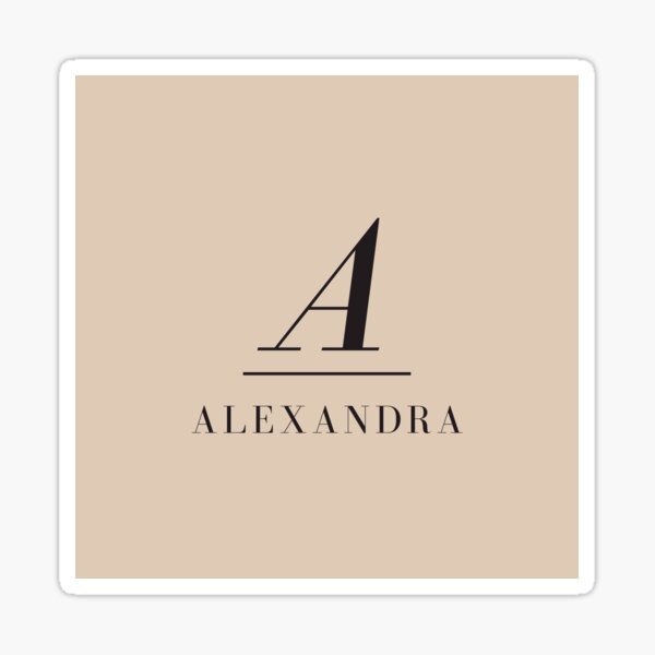 Monogram A Alexandra Custom Name Neutral Minimalist Sticker For Sale By Iconicplanning