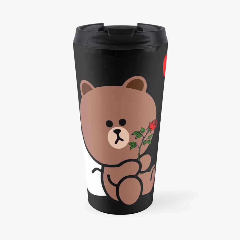 Brown Bear Cony Bunny Rabbit Be My Lover (Him) Travel Mug