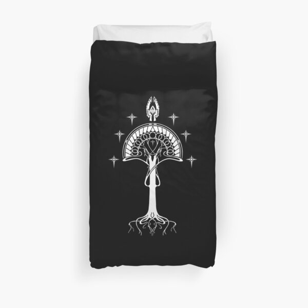 Sigil of the United Kingdom of Arnor and Gondor (Gondorian black variant) Duvet Cover