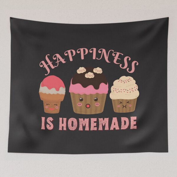 Item preview, Happiness is Homemade, Funny gift with saying for Moms and homebakers designed and sold by AmazingEcraft.