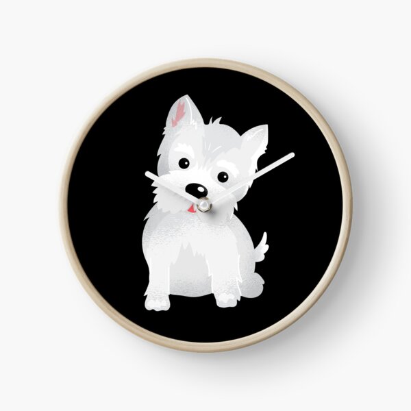 West Highland White Terrier Perro Silueta-Reloj De Pared 