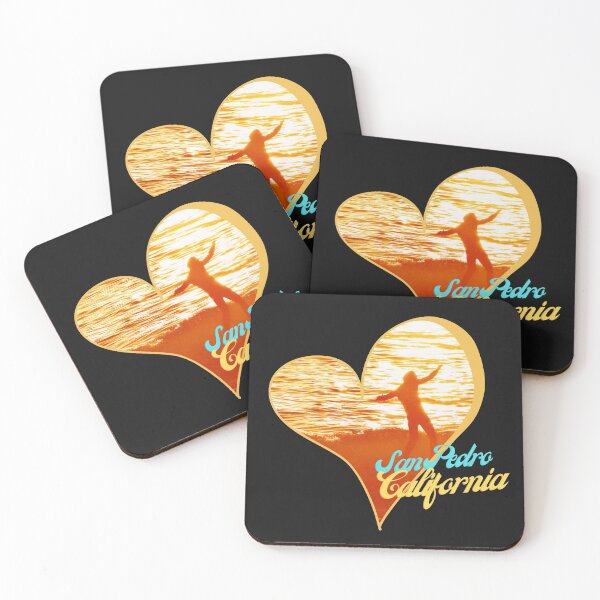 Item preview, San Pedro California Surfer Heart Golden Sunset Summer Nights By Concetta Ellis designed and sold by concettaellis.