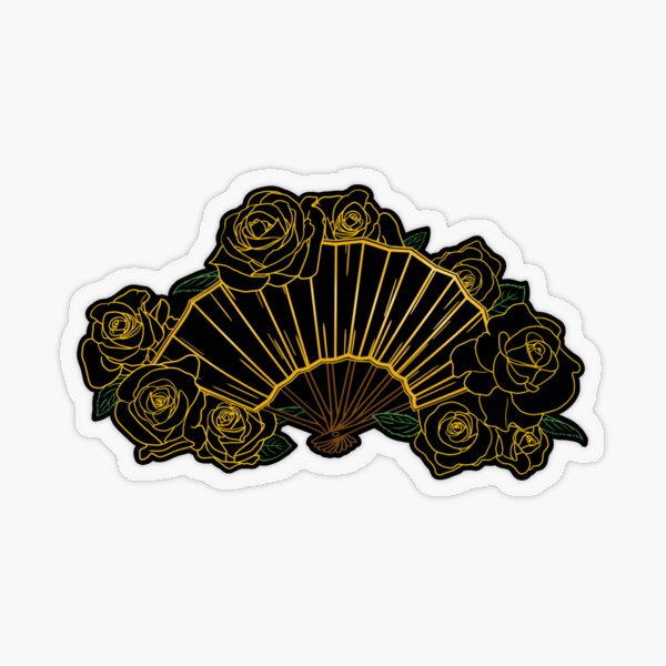 Item preview, Kyoshi - Fan and Roses designed and sold by -Jewel-Art-.