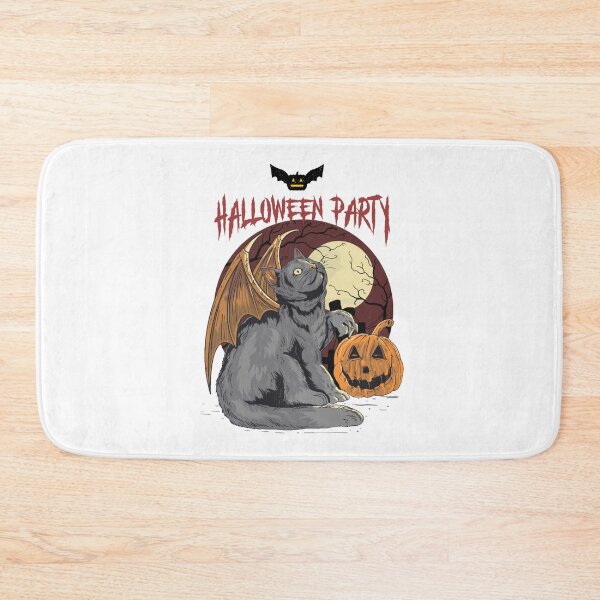 Item preview, Halloween Party Bat Pumpkin And Devil Cat designed and sold by darknessjeff86.