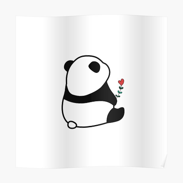 Baby Panda Back Posters Redbubble