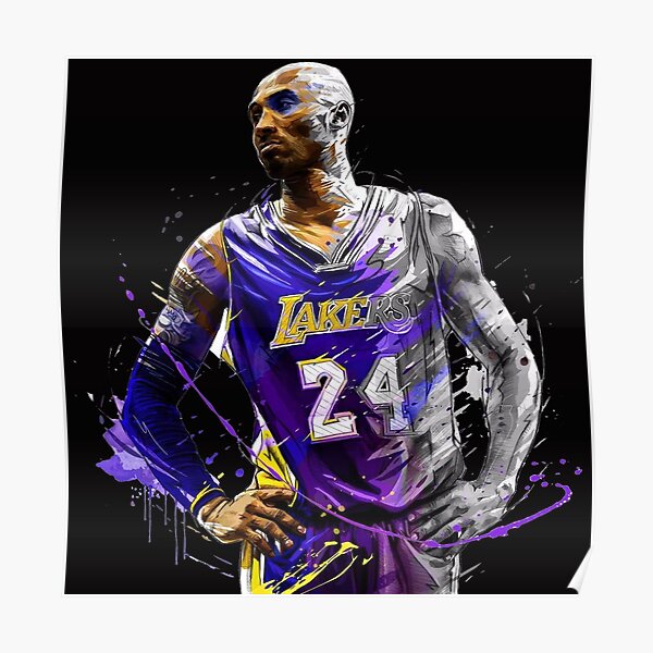 Obra de arte de la leyenda Kobe Bryant NBA RIP Póster